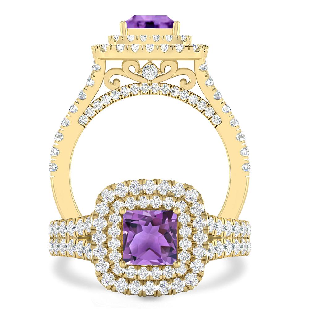Yellow Gold - Amethyst