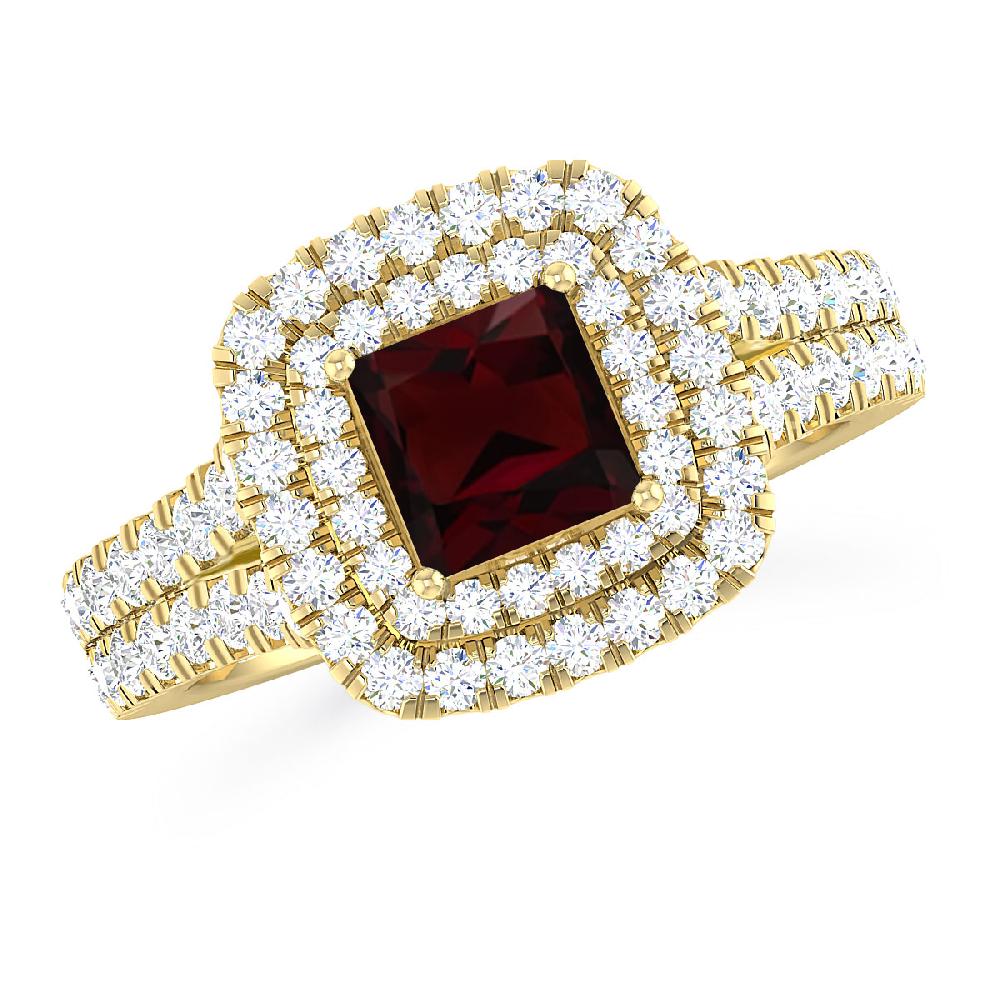 Yellow Gold - Garnet