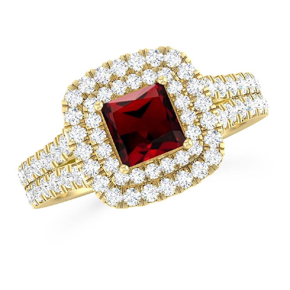 Yellow Gold - Garnet