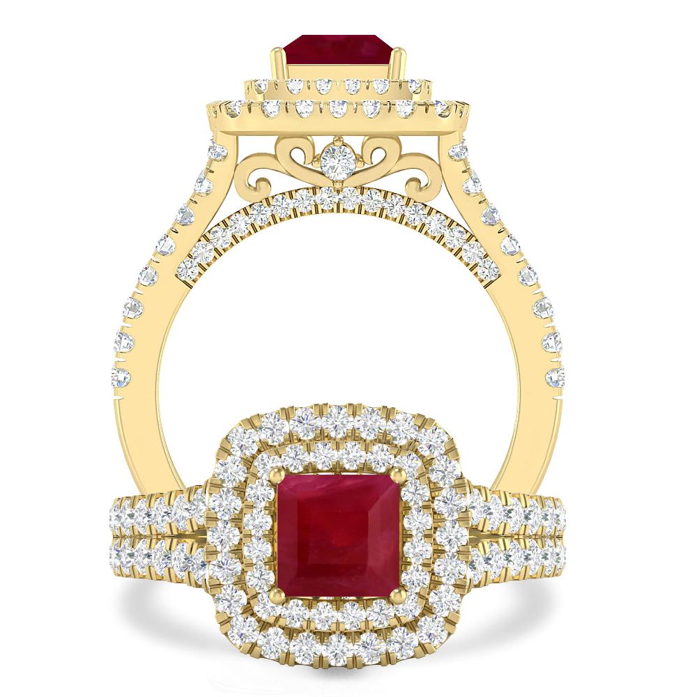 Yellow Gold - Ruby