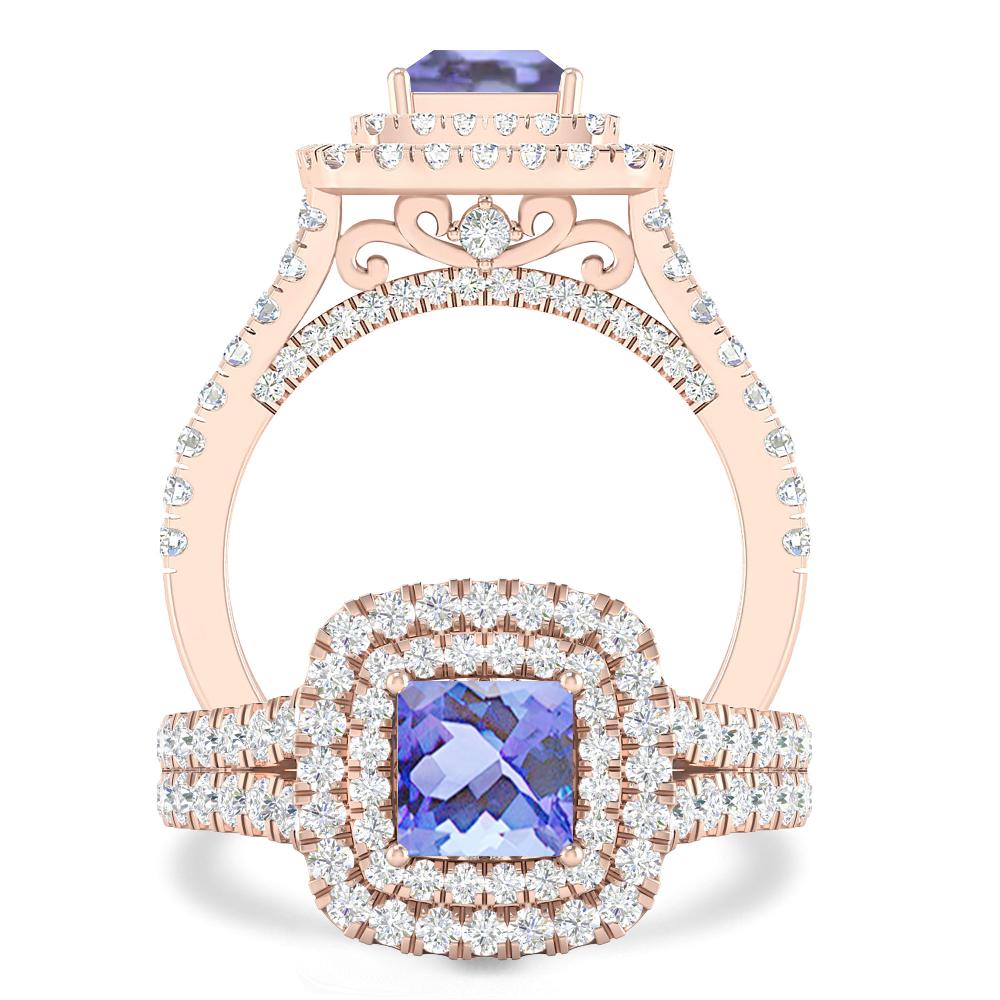 Rose Gold - Tanzanite