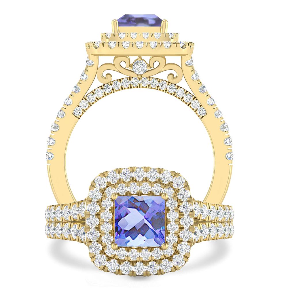 Yellow Gold - Tanzanite