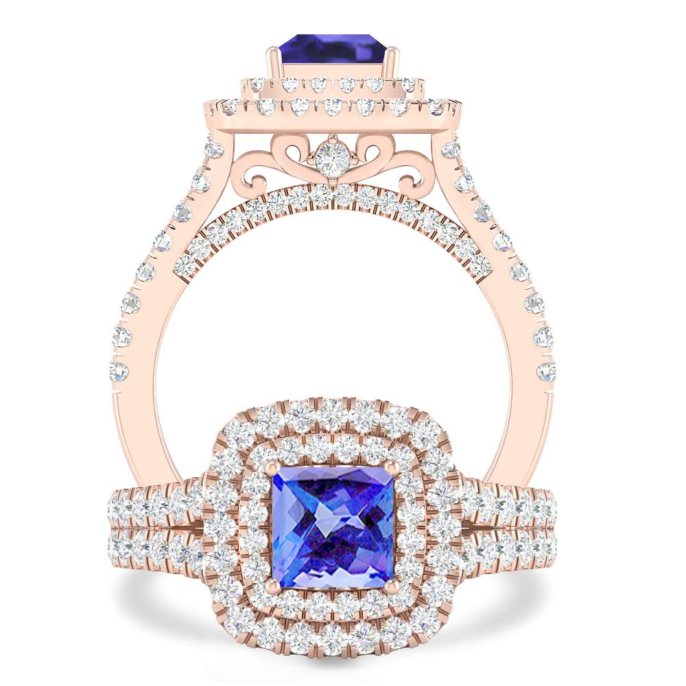 Rose Gold - Tanzanite