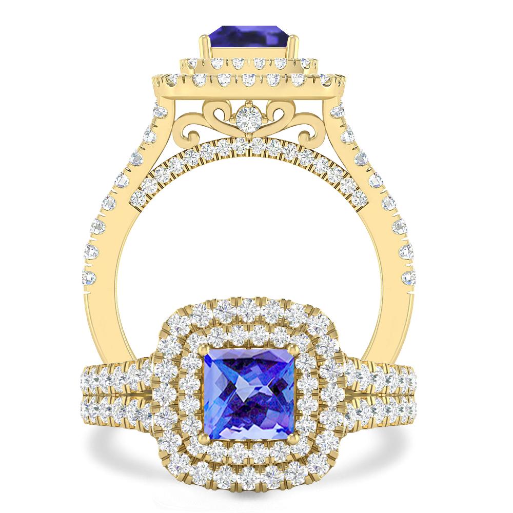 Yellow Gold - Tanzanite