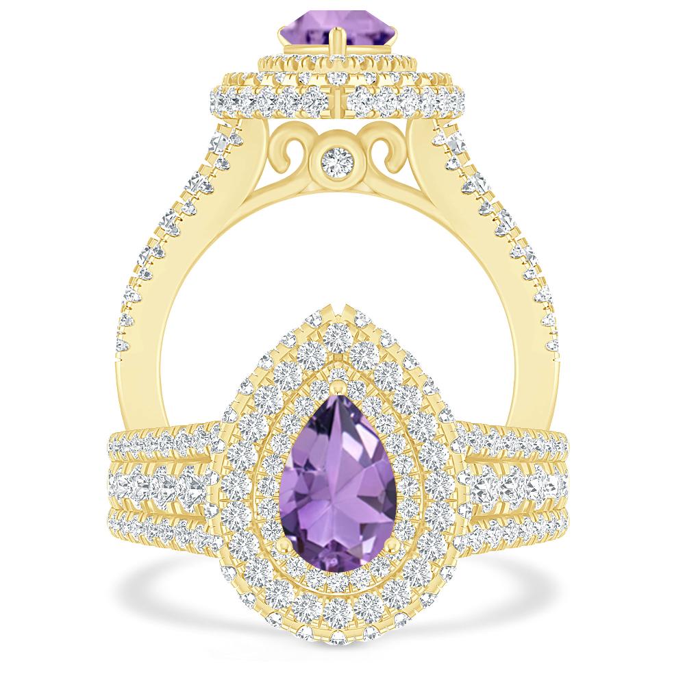 Yellow Gold - Amethyst