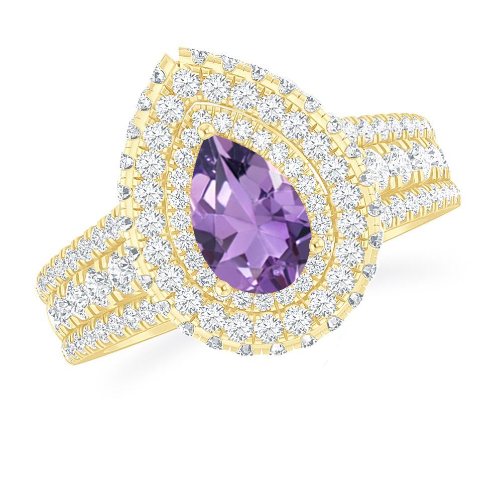 Yellow Gold - Amethyst