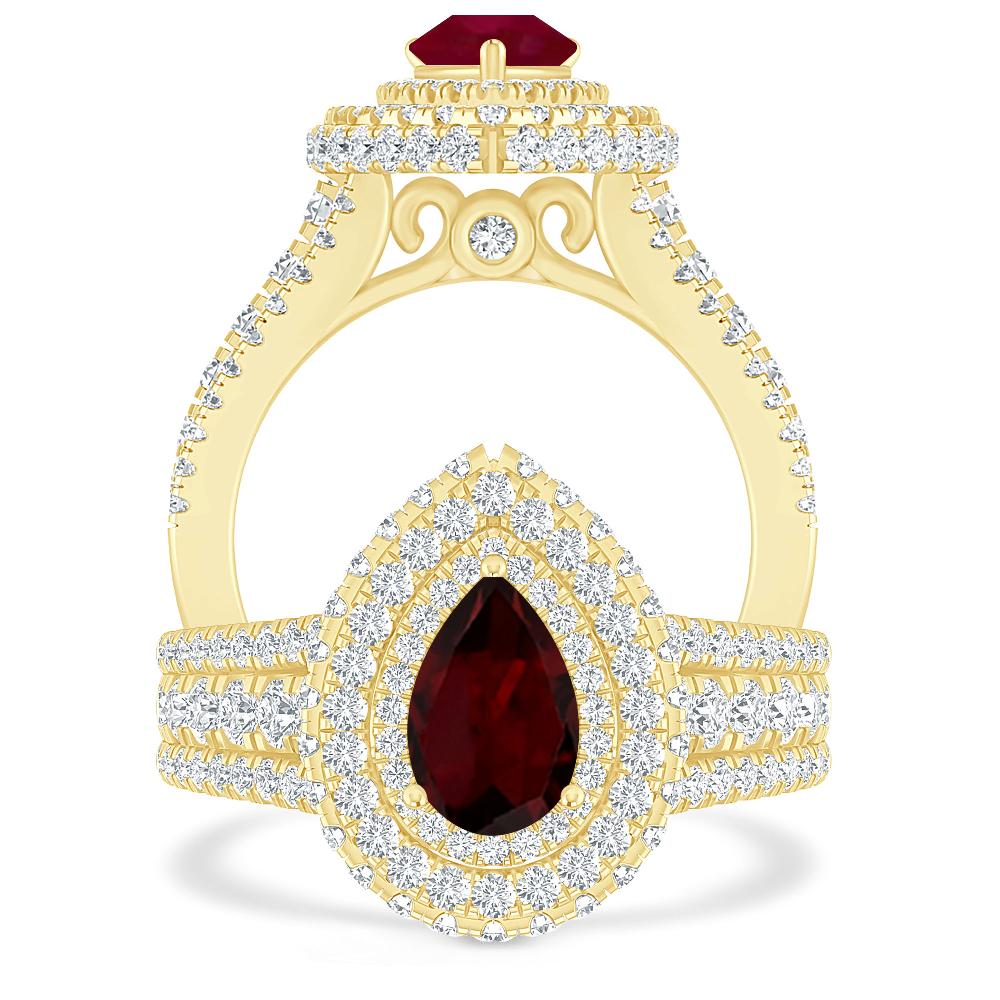 Yellow Gold - Garnet