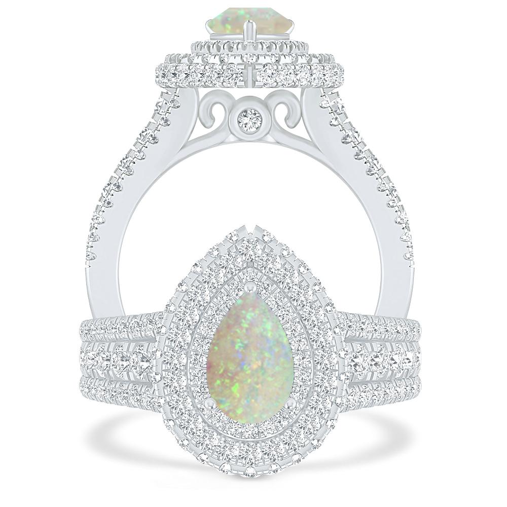 White Gold - Opal