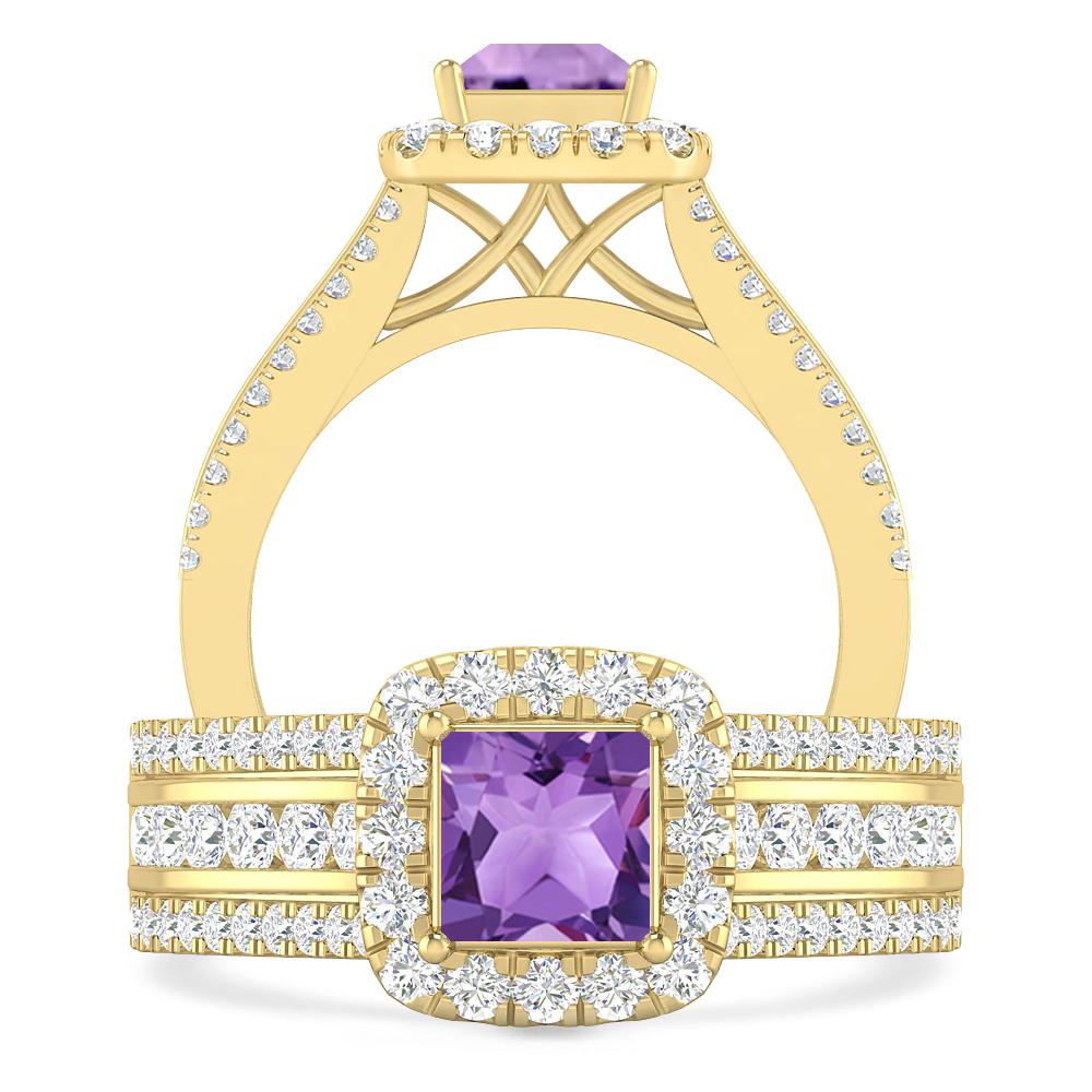 Yellow Gold - Amethyst