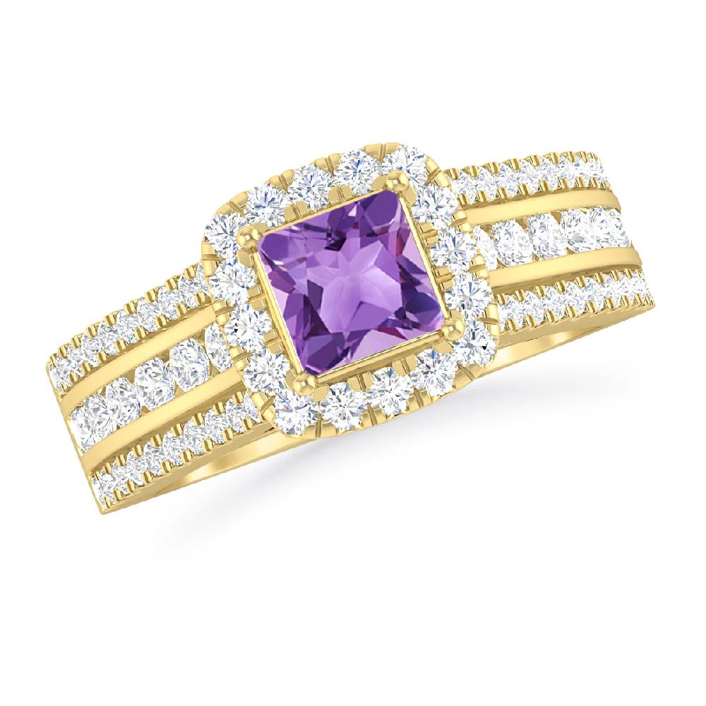 Yellow Gold - Amethyst