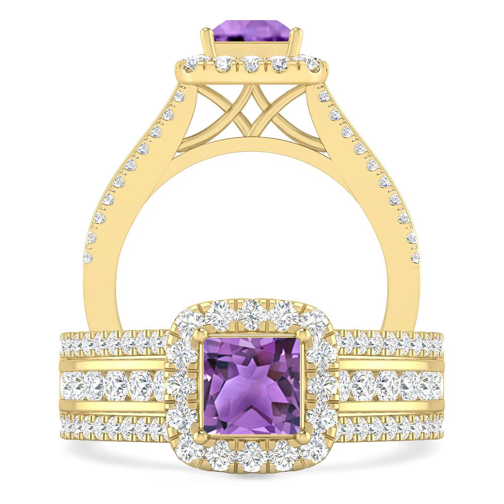 Yellow Gold - Amethyst