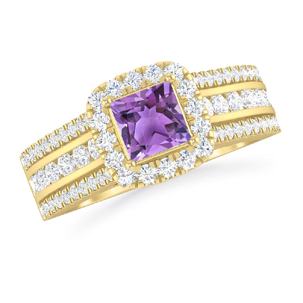 Yellow Gold - Amethyst