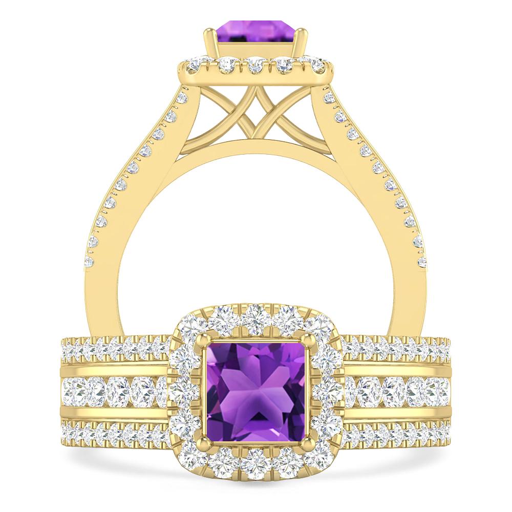 Yellow Gold - Amethyst