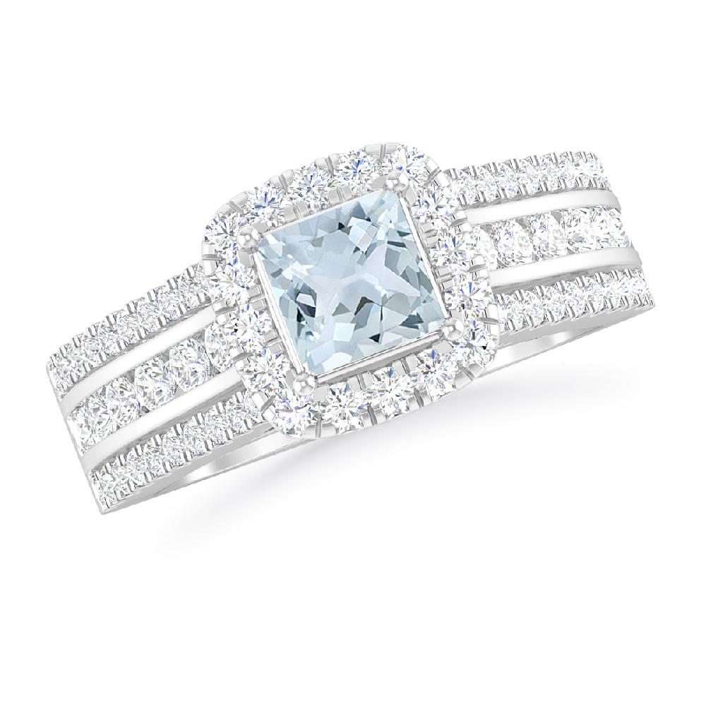 White Gold - Aquamarine