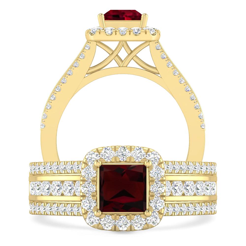 Yellow Gold - Garnet