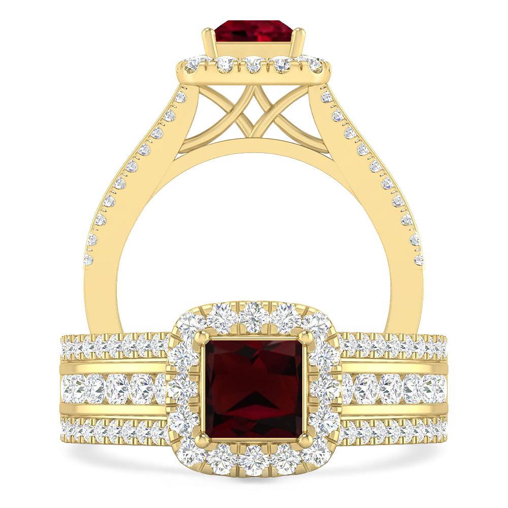 Yellow Gold - Garnet