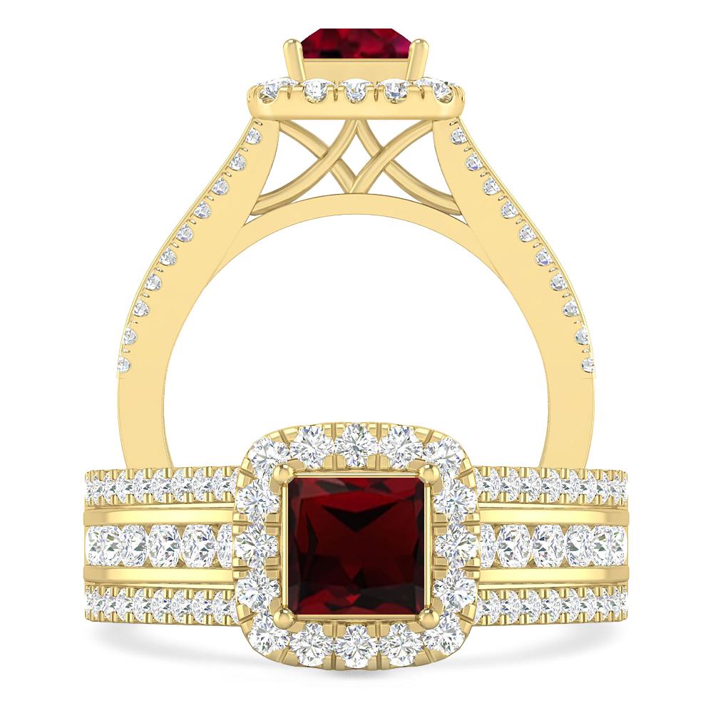 Yellow Gold - Garnet