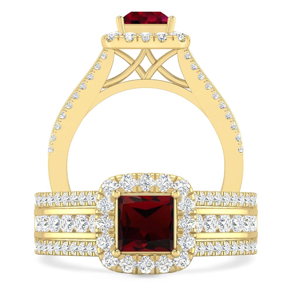 Yellow Gold - Garnet