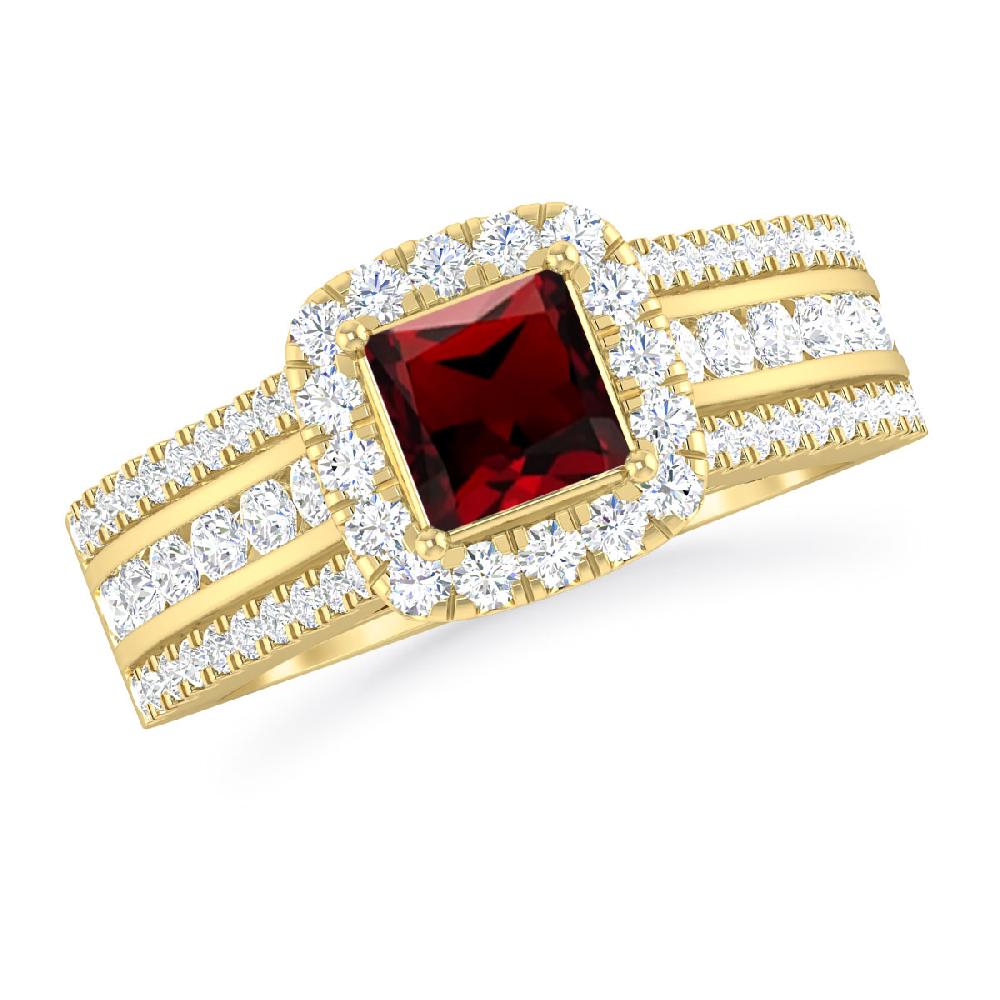 Yellow Gold - Garnet