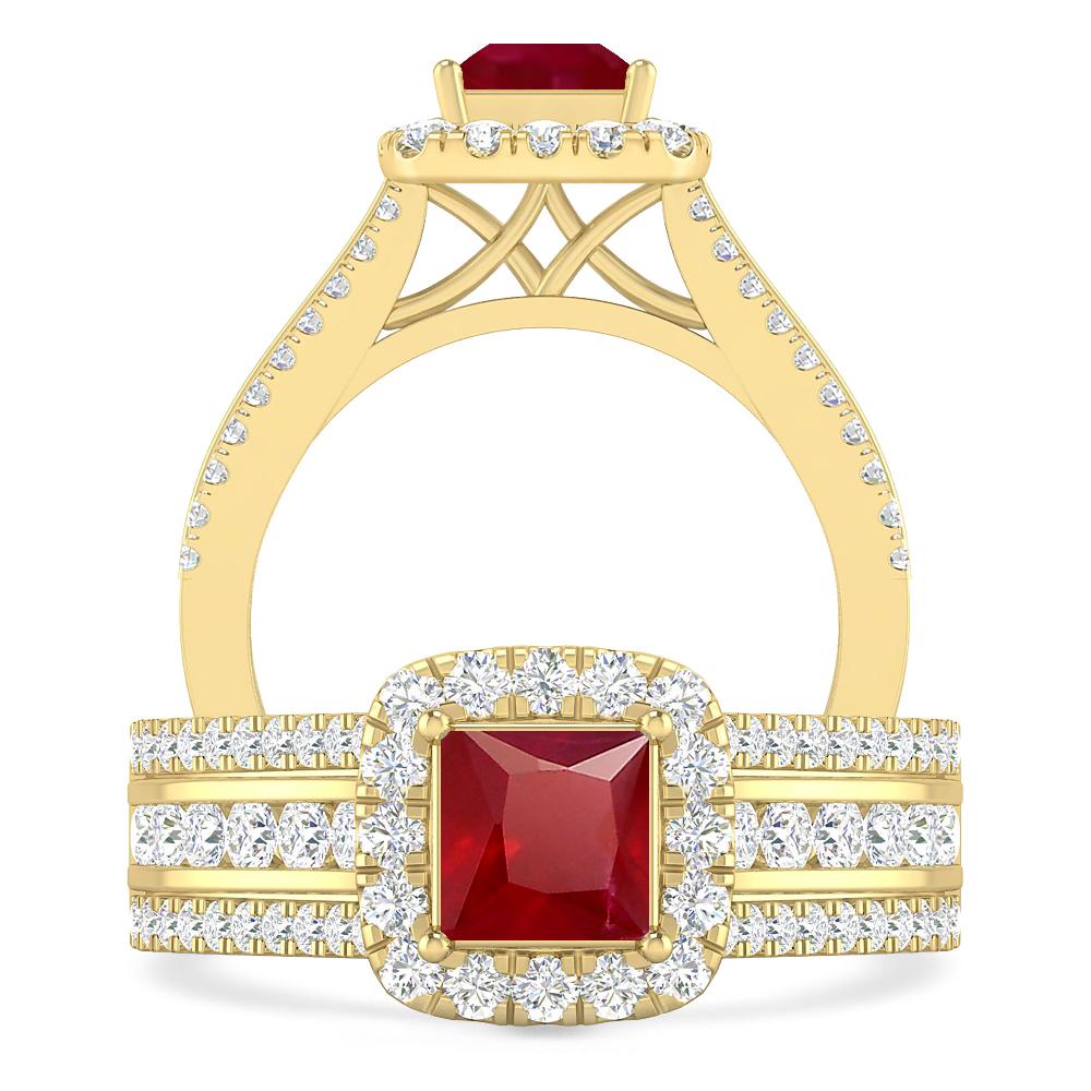 Yellow Gold - Ruby