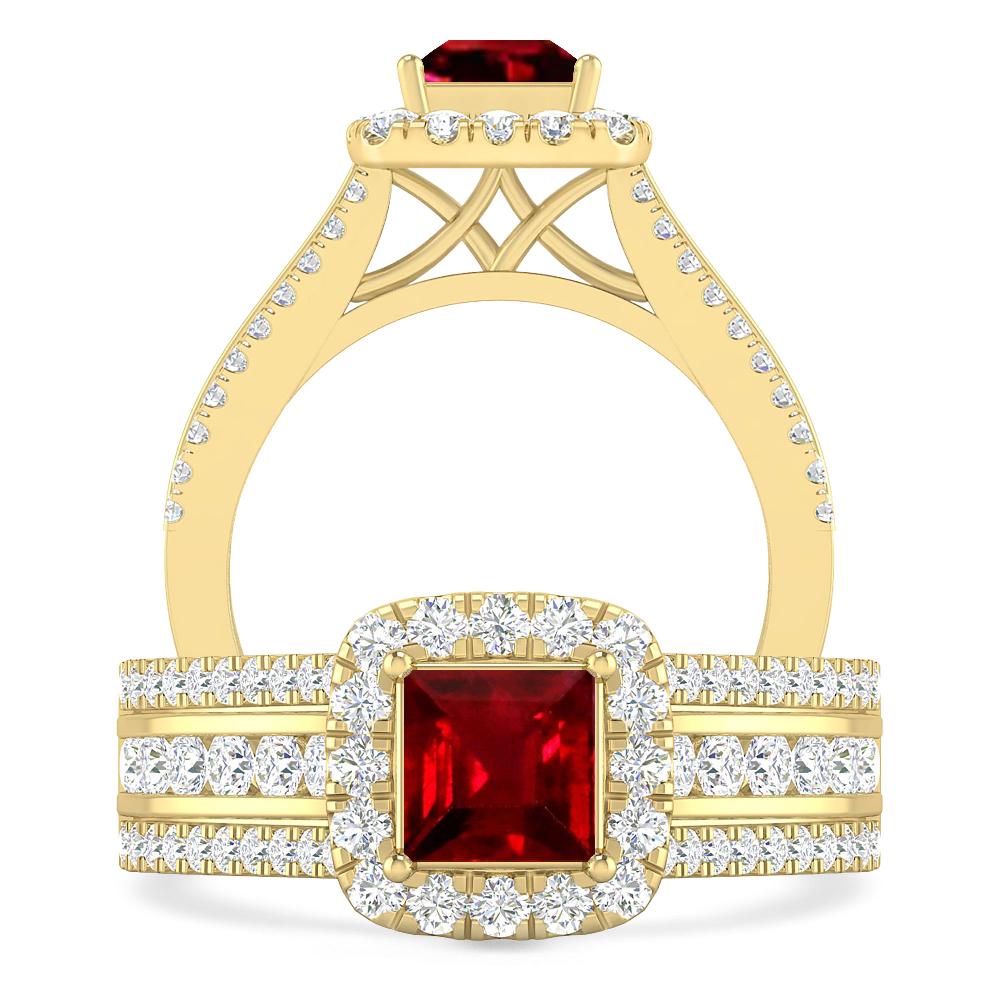 Yellow Gold - Ruby