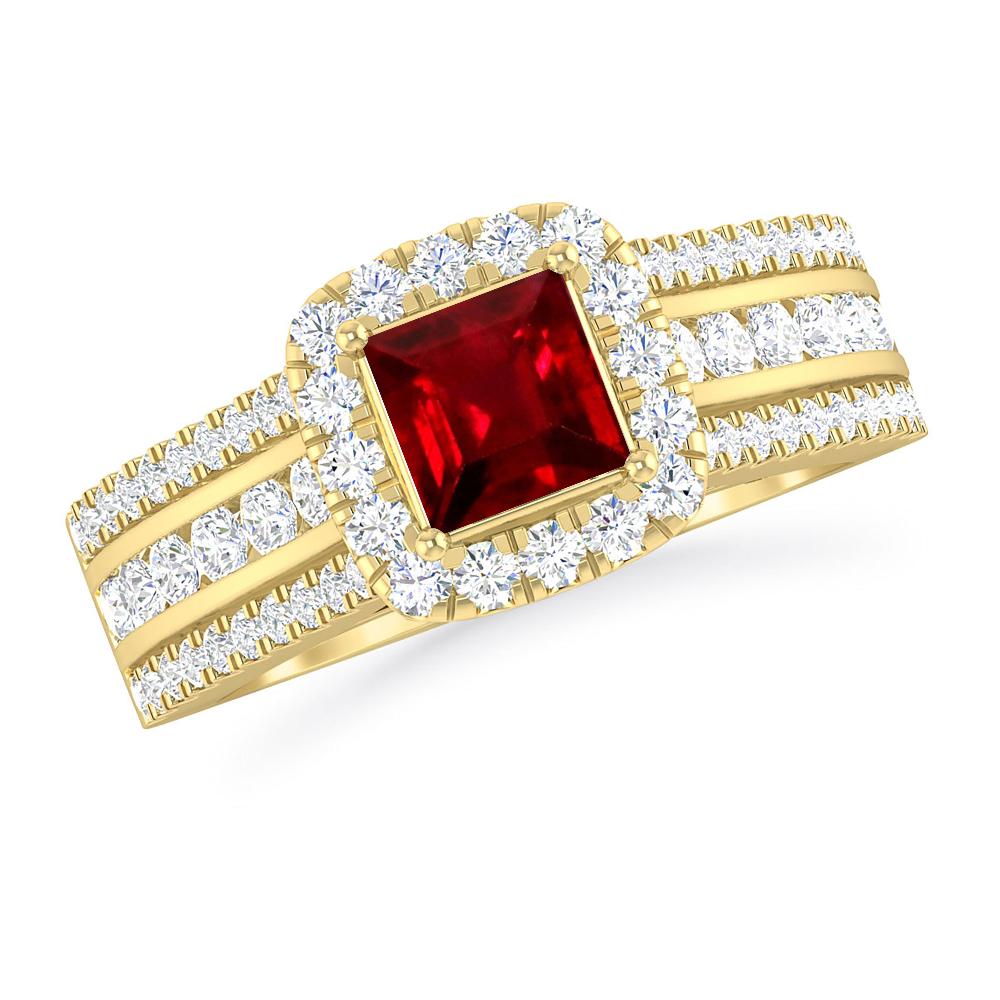 Yellow Gold - Ruby