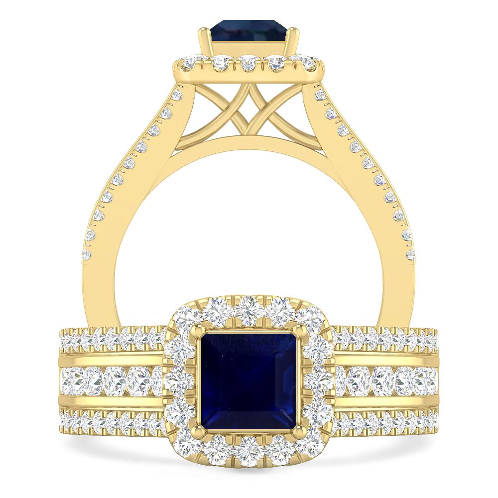 Yellow Gold - Sapphire