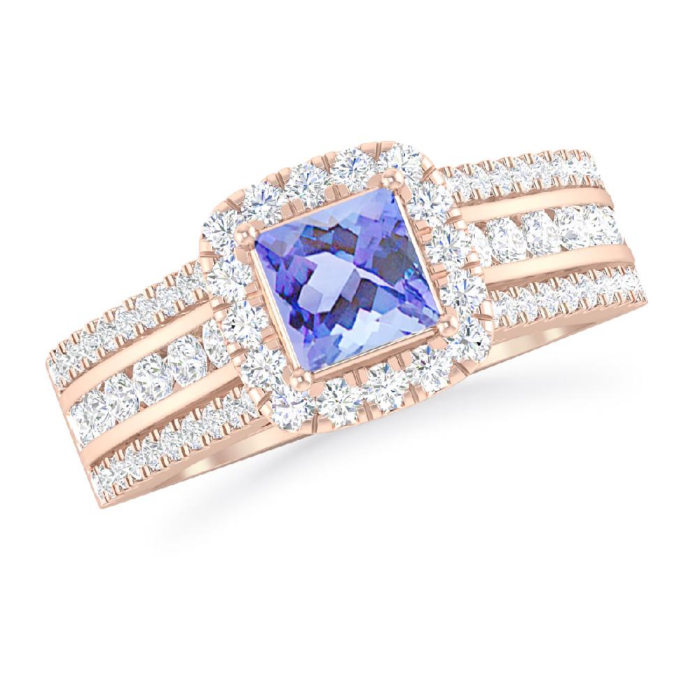 Rose Gold - Tanzanite