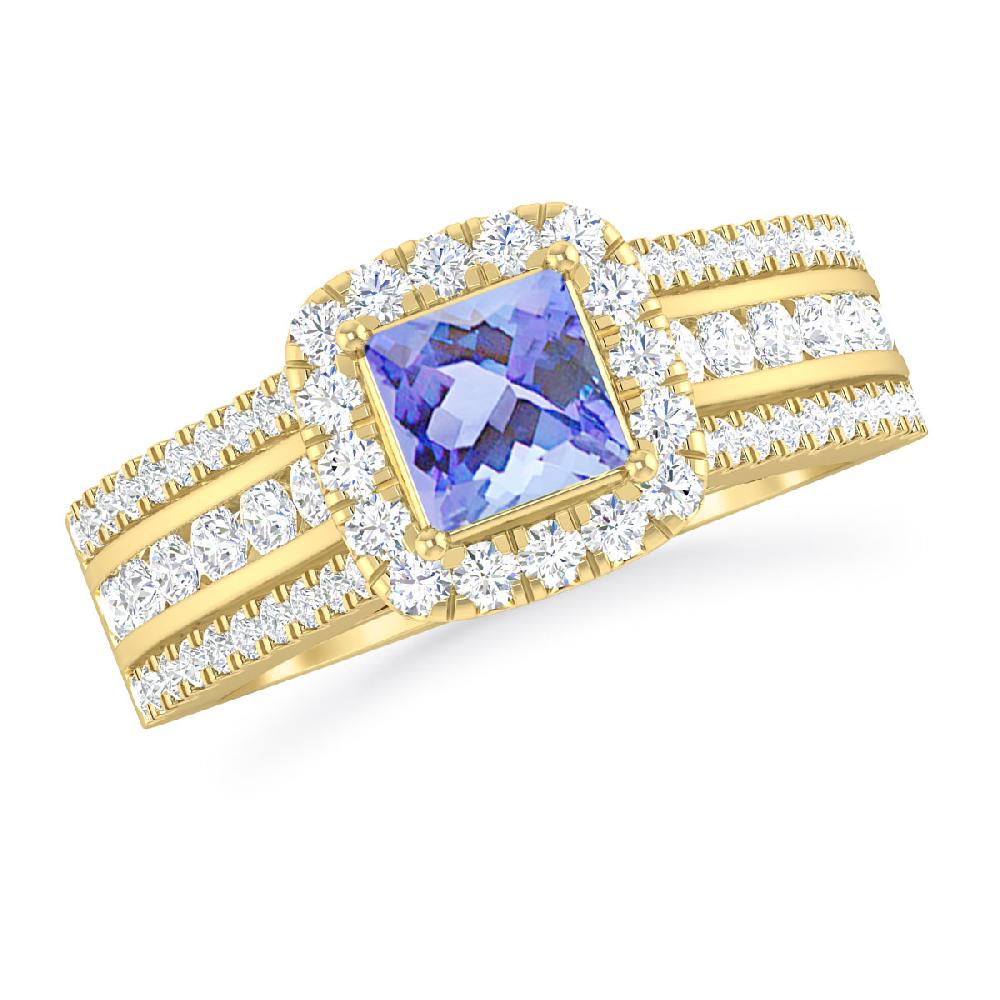 Yellow Gold - Tanzanite