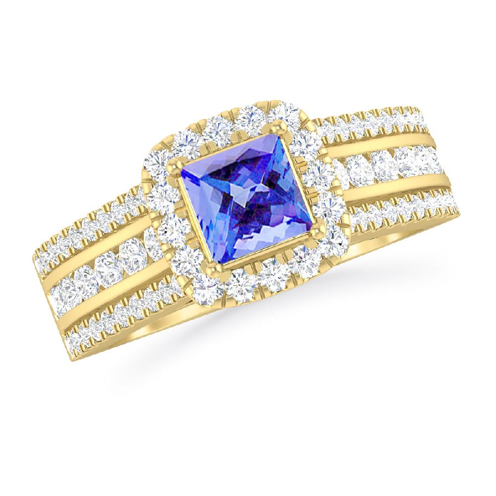 Yellow Gold - Tanzanite