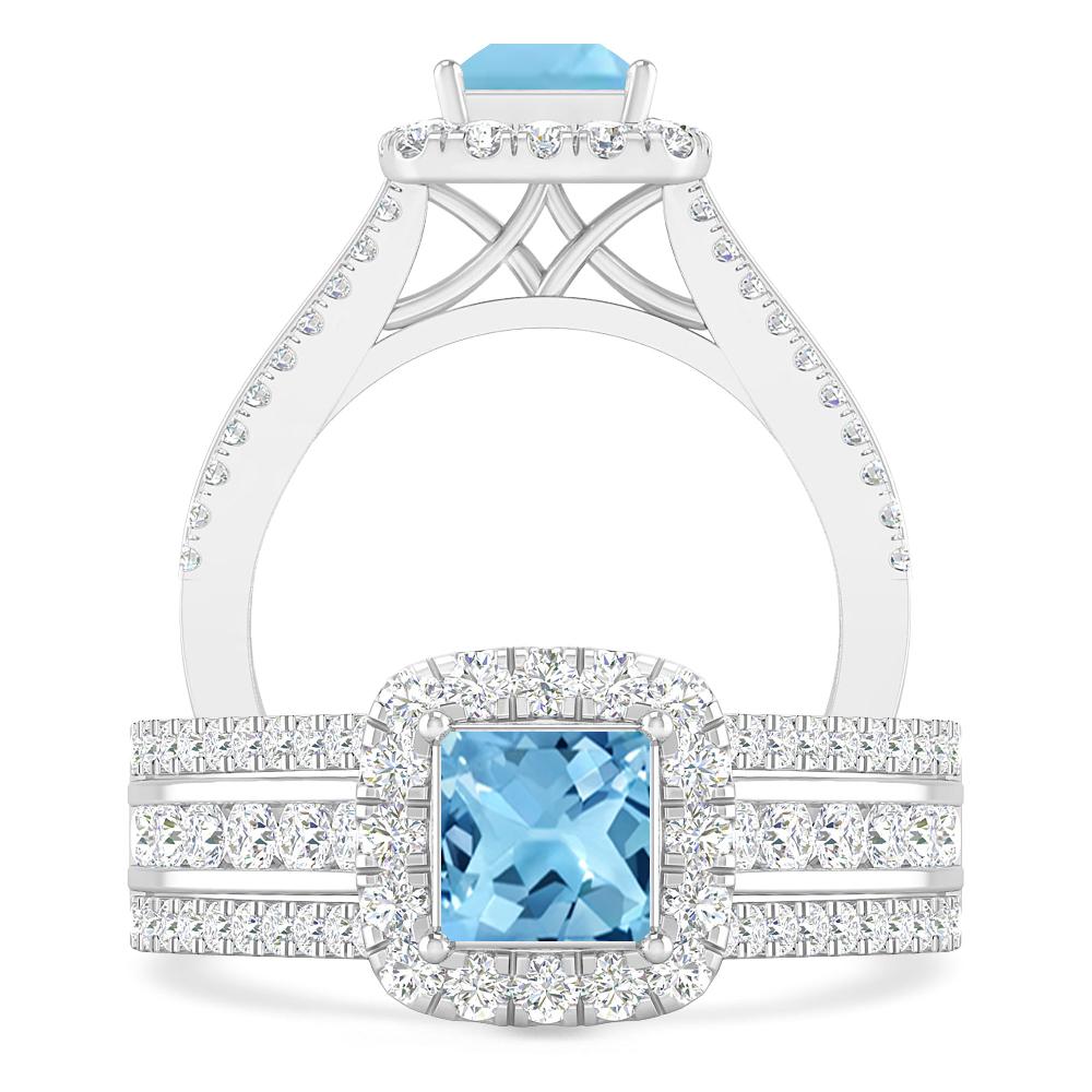 White Gold - Blue Topaz