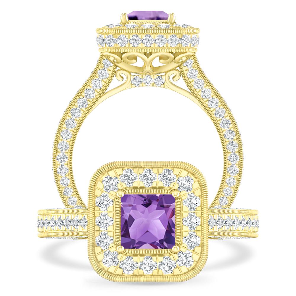 Yellow Gold - Amethyst