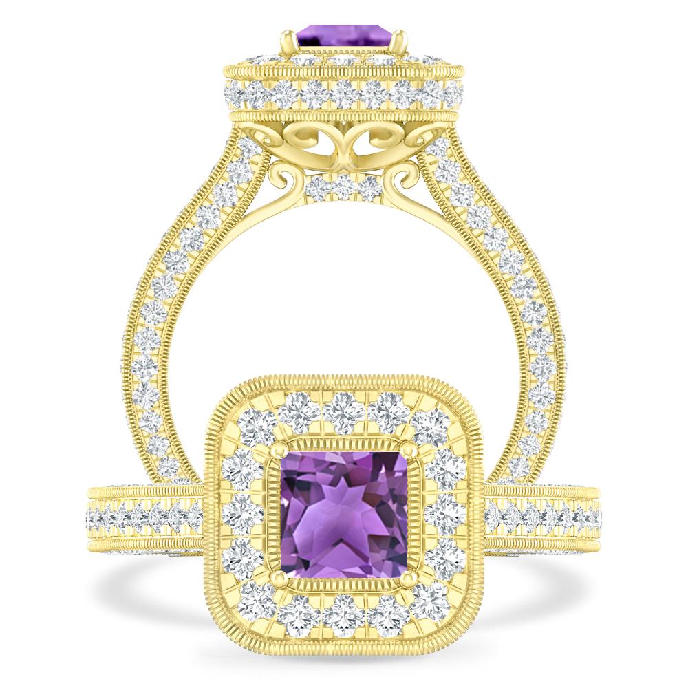 Yellow Gold - Amethyst
