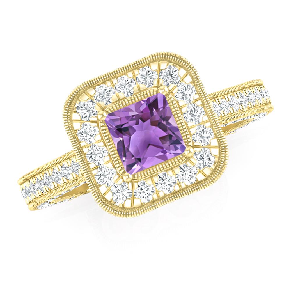 Yellow Gold - Amethyst
