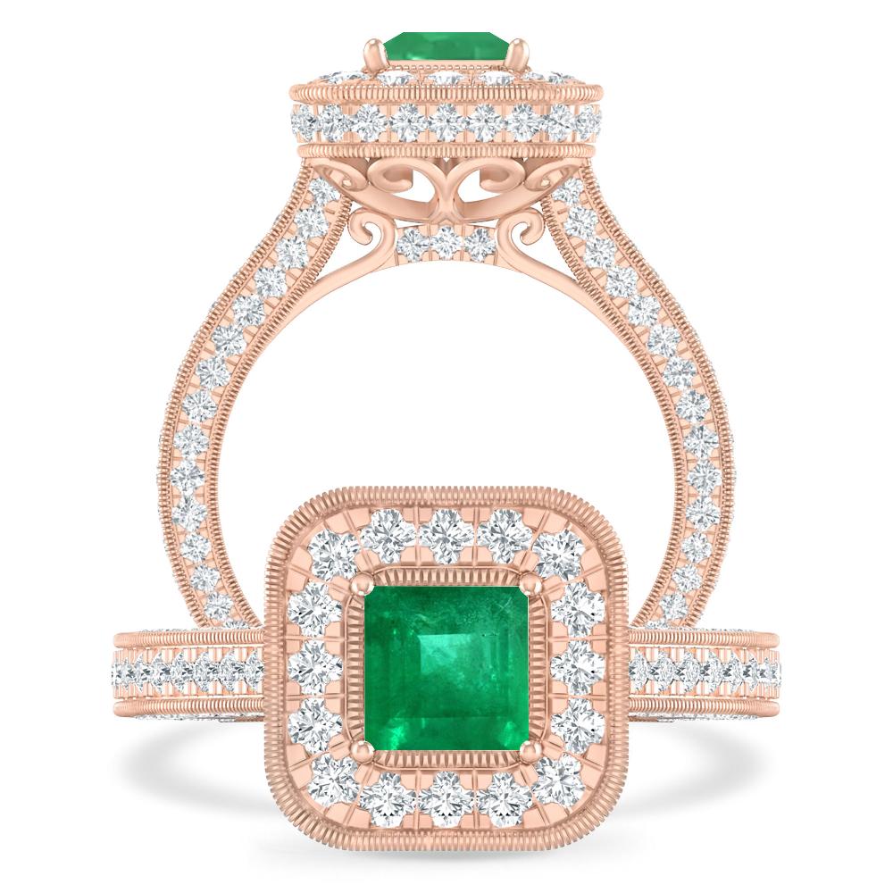 Rose Gold - Emerald