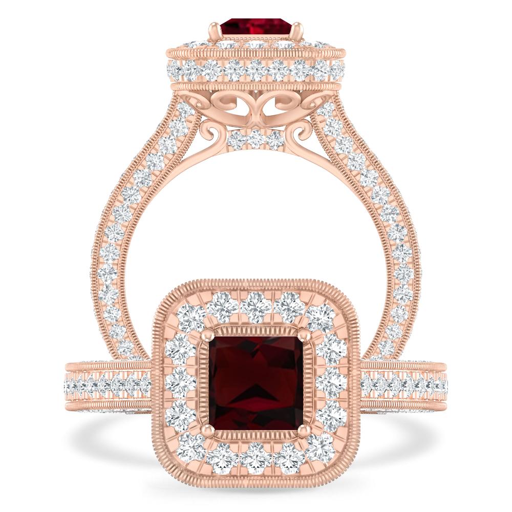 Rose Gold - Garnet