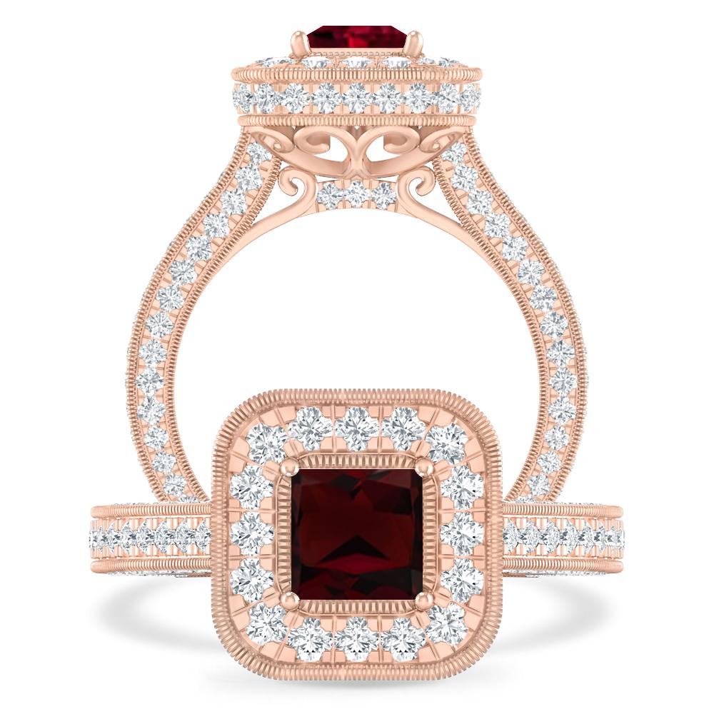 Rose Gold - Garnet