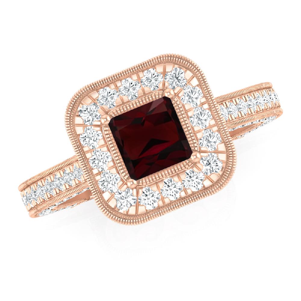 Rose Gold - Garnet