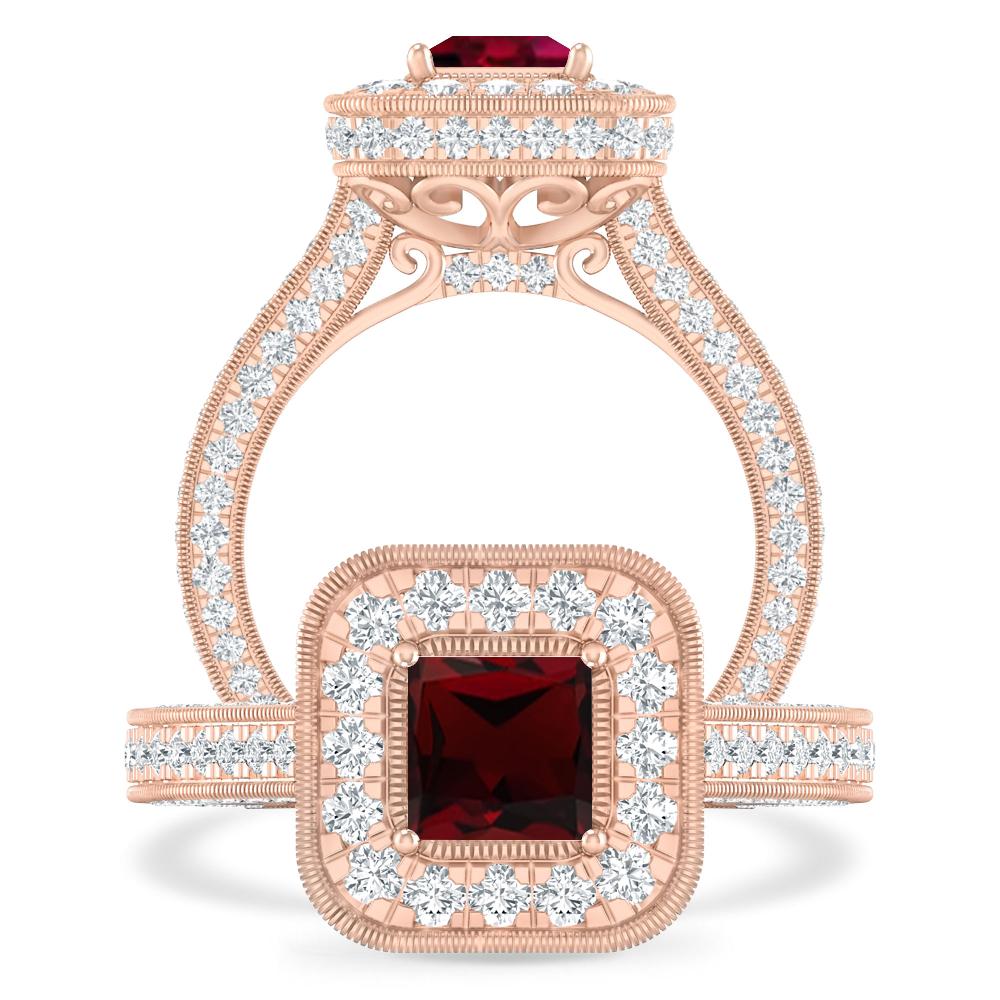 Rose Gold - Garnet