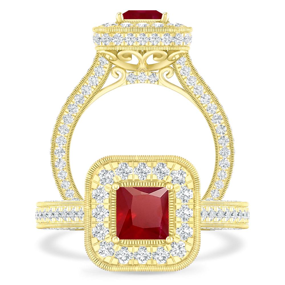 Yellow Gold - Ruby