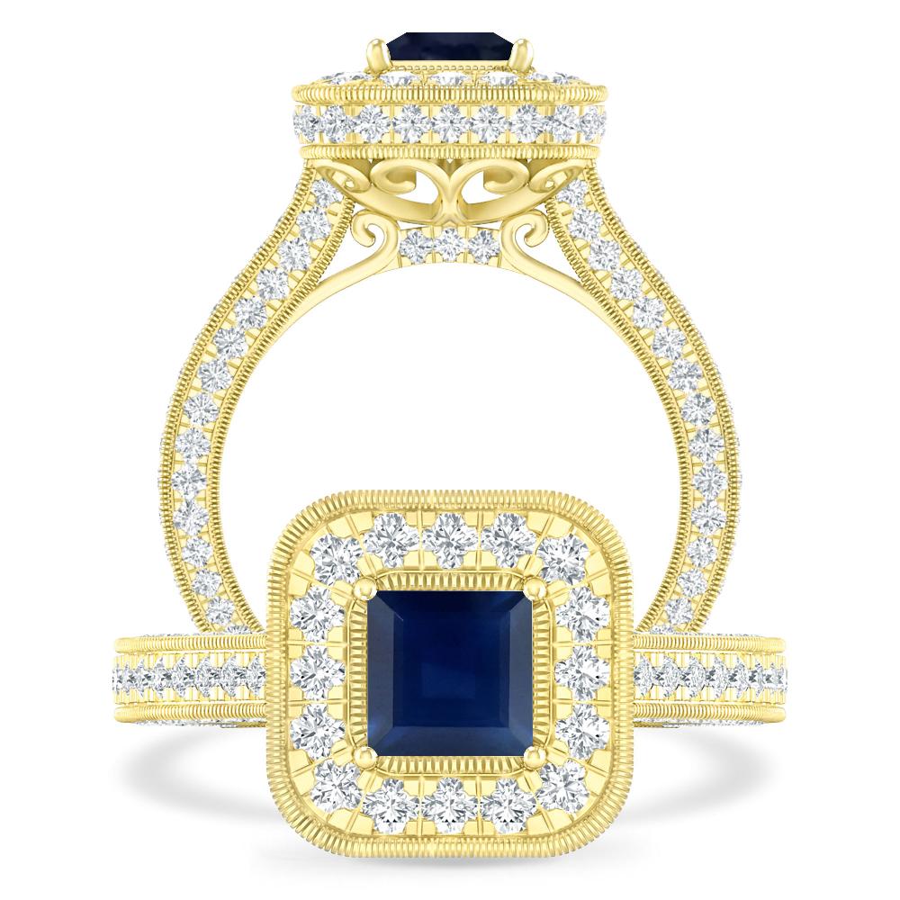 Yellow Gold - Sapphire