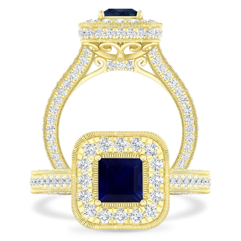 Yellow Gold - Sapphire