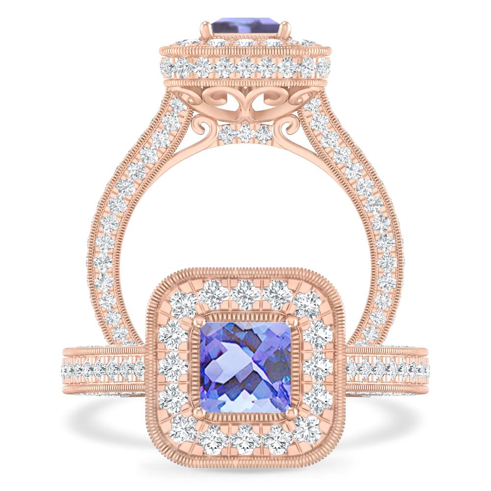 Rose Gold - Tanzanite