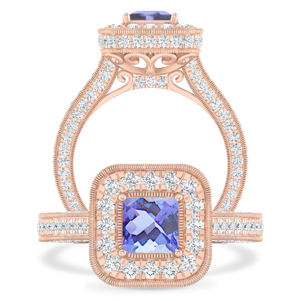 Rose Gold - Tanzanite