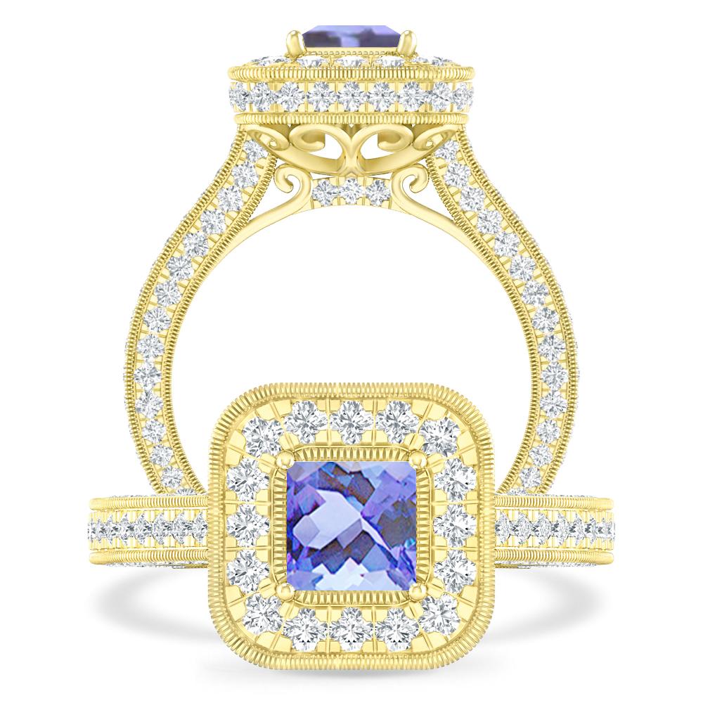 Yellow Gold - Tanzanite