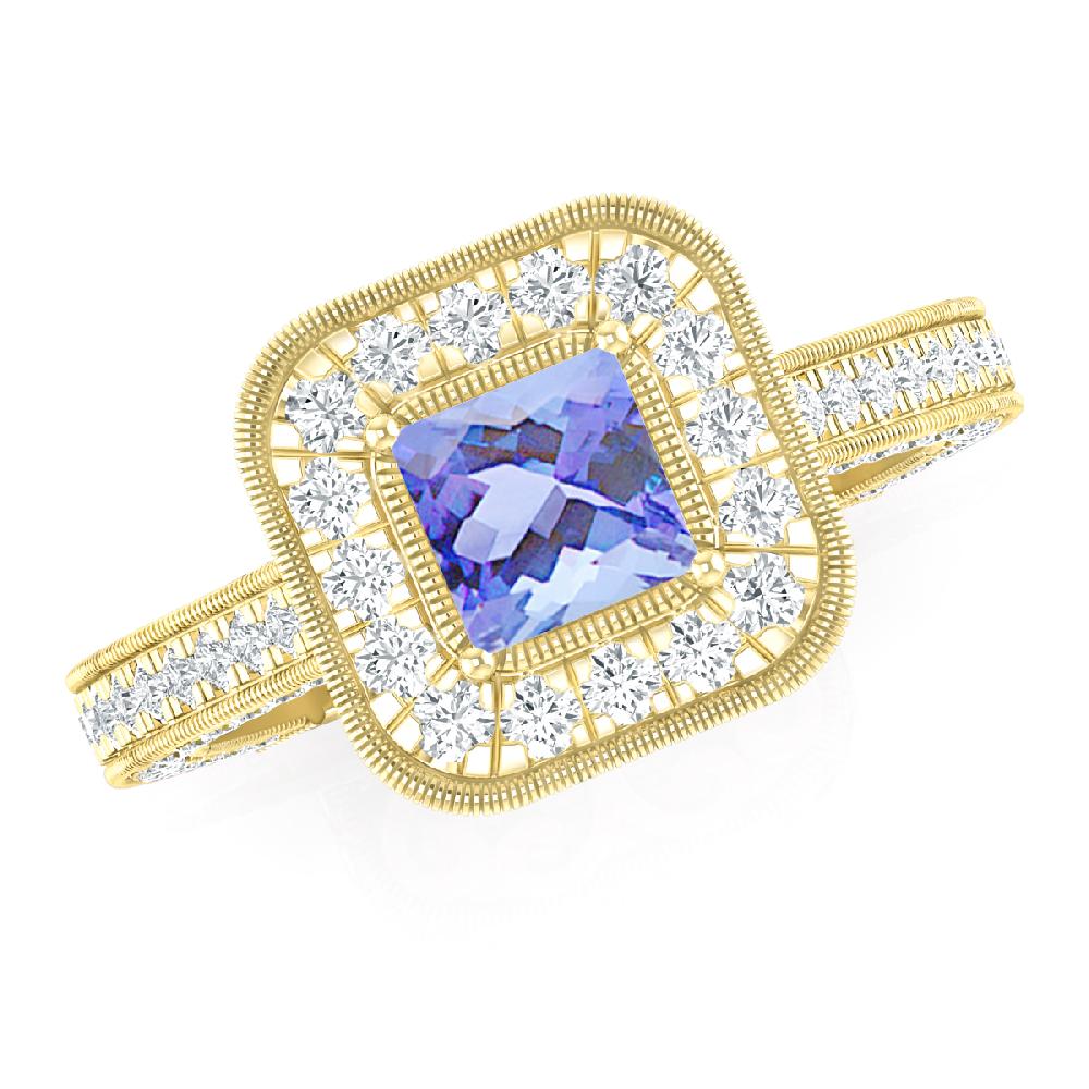 Yellow Gold - Tanzanite