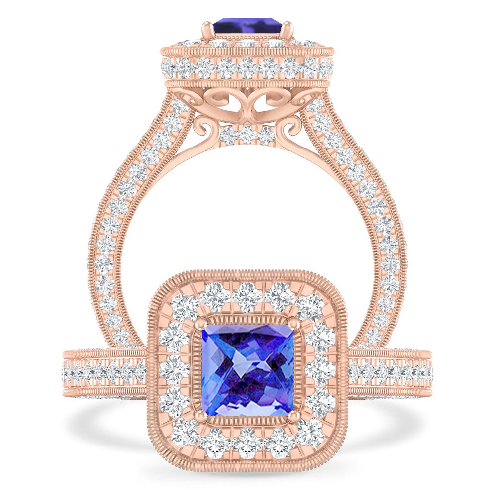 Rose Gold - Tanzanite