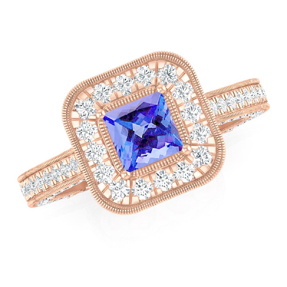 Rose Gold - Tanzanite