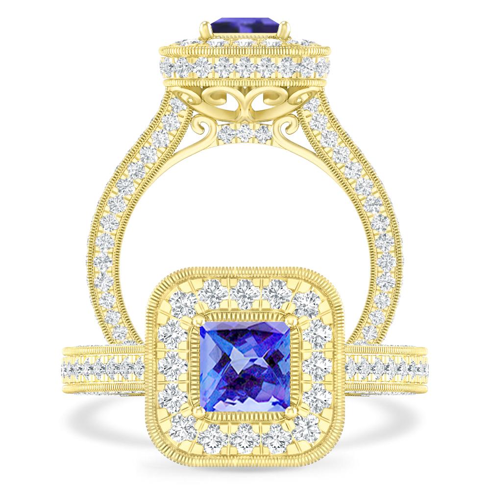 Yellow Gold - Tanzanite