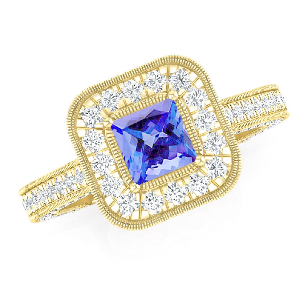 Yellow Gold - Tanzanite